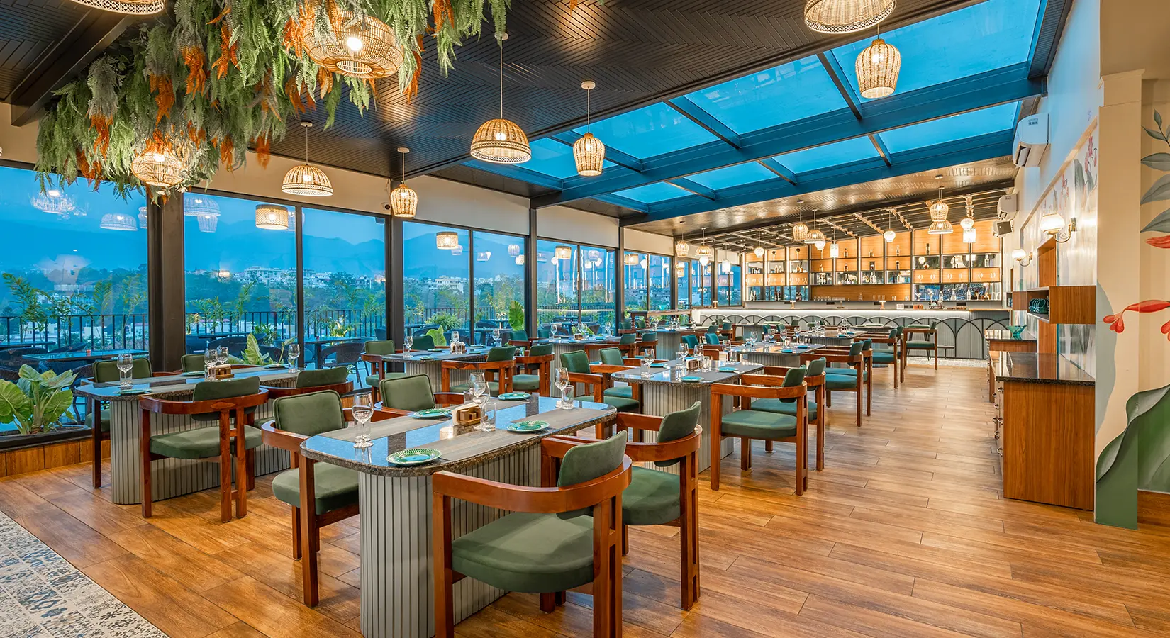 The Gaia Gourmet rooftop restaurant